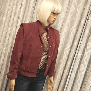Vintage Split End Ltd bomber style suede leather jacket